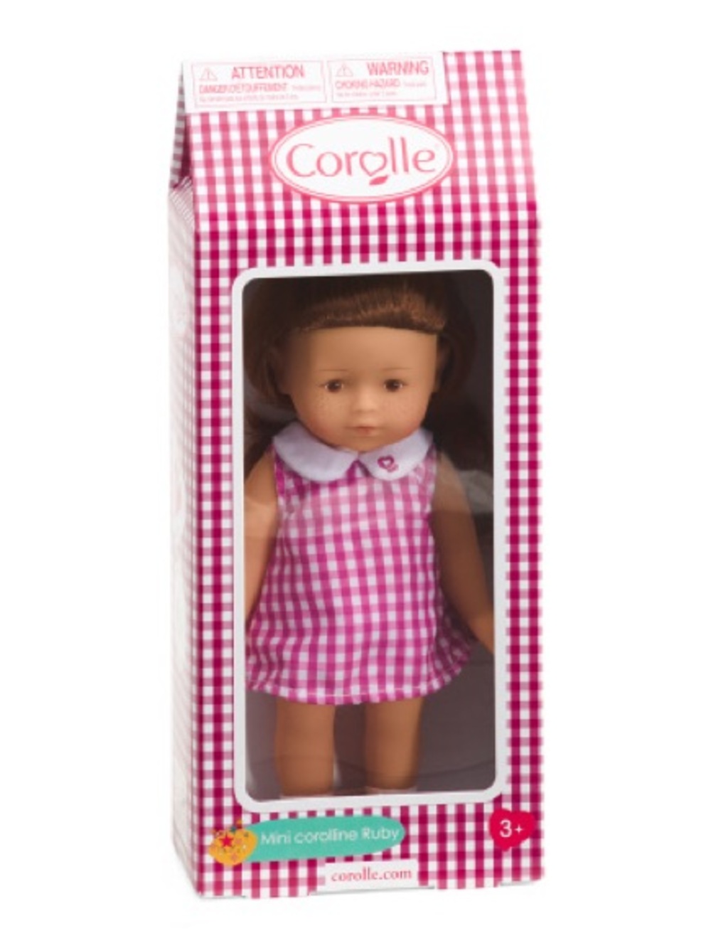 Mini Doll in Pink Gingham Dress